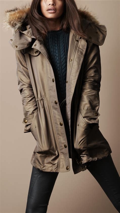 burberry women's parkas